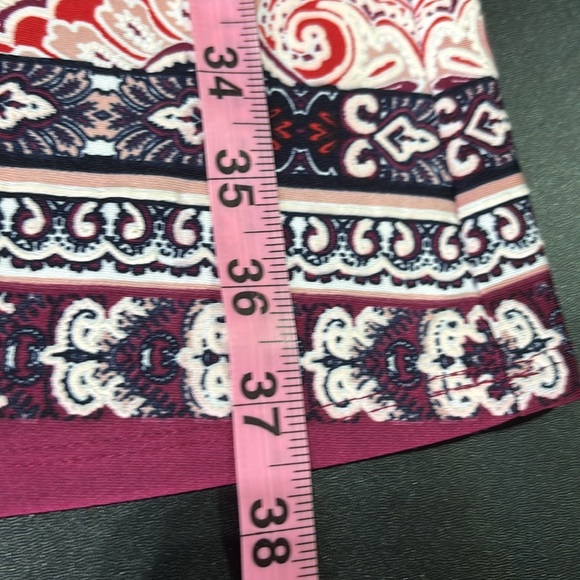 New Directions,Scoopneck,3 quarter sleeve,hip pockets,loose,stretch Navy pattern - Picture 10 of 12